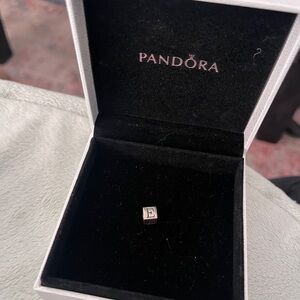 Pandora Silver Letter E Charm 925